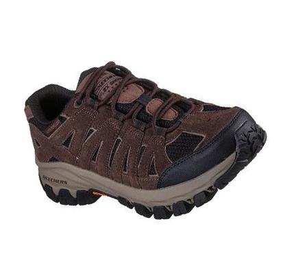 Férfi Skechers Relaxed Fit: Edgmont - Taggert Oxford Cipő Csokoládé | HUI836C