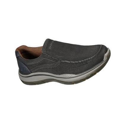 Férfi Skechers Relaxed Fit: Expected 2.0 - Cowen Slip Ons Fekete | HUI4570