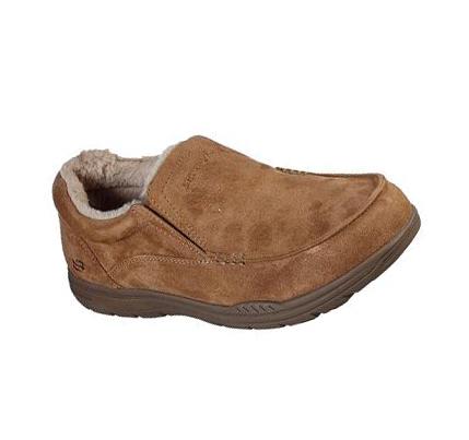 Férfi Skechers Relaxed Fit: Expected X - Larmen Papucs Barna | HU7933P