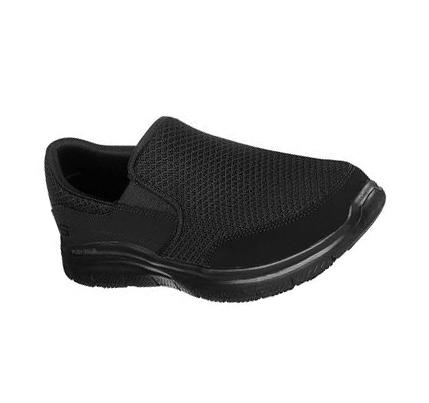 Férfi Skechers Relaxed Fit: Flex Advantage - McAllen SR Munkacipő Fekete | HU63365