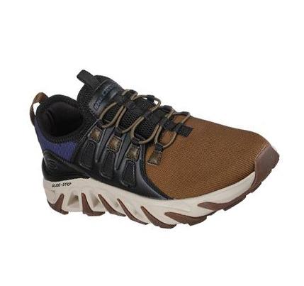 Férfi Skechers Relaxed Fit: Flex Conway - Osley Slip Ons Fekete Olivazöld | HUI418L