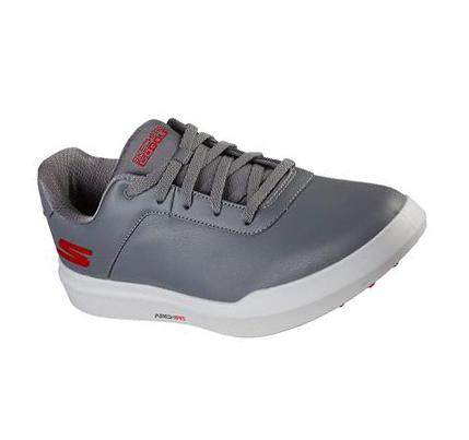 Férfi Skechers Relaxed Fit: GO GOLF Drive 5 Golf Cipő Szürke Piros | HUA158A