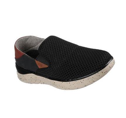 Férfi Skechers Relaxed Fit: Glassell - Coima Slip Ons Fekete | HU7050W