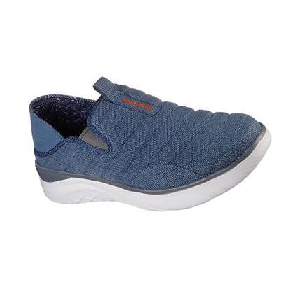 Férfi Skechers Relaxed Fit: Glassell - Milroy Slip Ons Kék | HU7062C