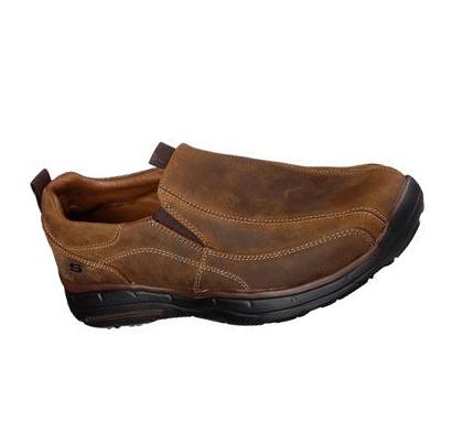 Férfi Skechers Relaxed Fit: Glides - Docklands Slip Ons Barna | HU4182B