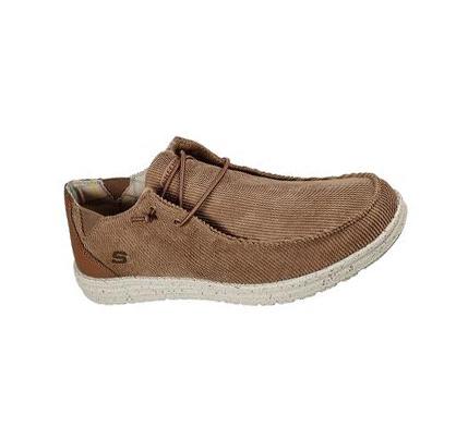 Férfi Skechers Relaxed Fit: Melson - Corduroy Vitorlás Cipő Barna | HU76560