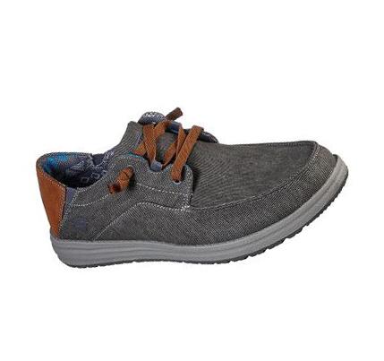 Férfi Skechers Relaxed Fit: Melson - Planon Slip Ons Szürke | HU5557E