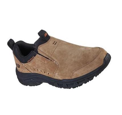 Férfi Skechers Relaxed Fit: Oak Canyon Slip Ons Barna Fekete | HU6814K