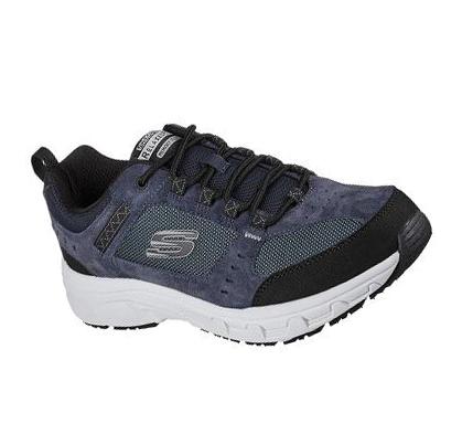 Férfi Skechers Relaxed Fit: Oak Canyon Tornacipő Sötétkék Fekete | HU37254