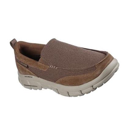 Férfi Skechers Relaxed Fit: Piercer - Vorego Slip Ons Barna | HUI4438