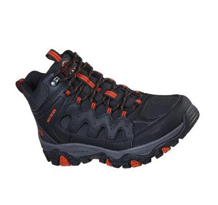 Férfi Skechers Relaxed Fit: Pine Trail - Gotera Oxford Cipő Fekete | HU3168B