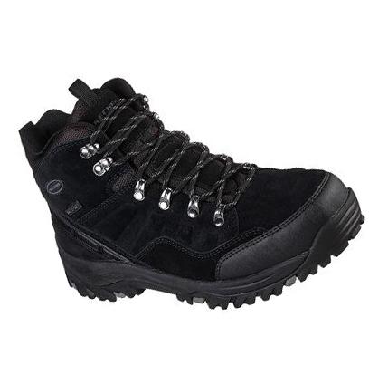 Férfi Skechers Relaxed Fit: Relment - Pelmo Túracipő Fekete | HUA858A