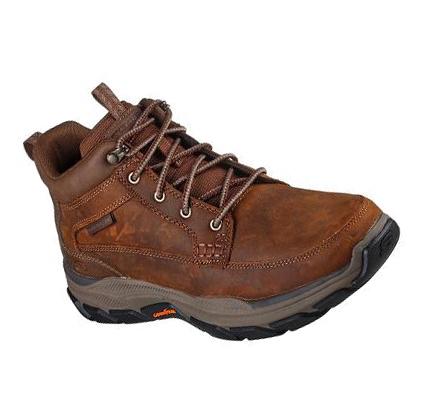 Férfi Skechers Relaxed Fit: Respected - Boswell Oxford Cipő Barna | HU30430
