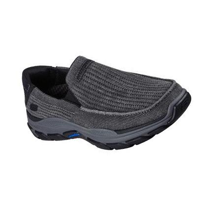 Férfi Skechers Relaxed Fit: Respected - Vernon Slip Ons Fekete | HU52074