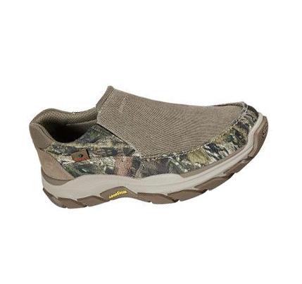 Férfi Skechers Relaxed Fit: Respected - Vergo Slip Ons Barna | HU52185