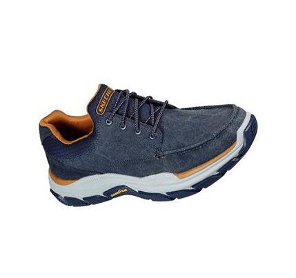 Férfi Skechers Relaxed Fit: Respected - Loleto Vitorlás Cipő Sötétkék | HU77814