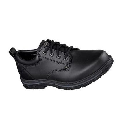 Férfi Skechers Relaxed Fit: Segment - Rilar Oxford Cipő Fekete | HUI211B