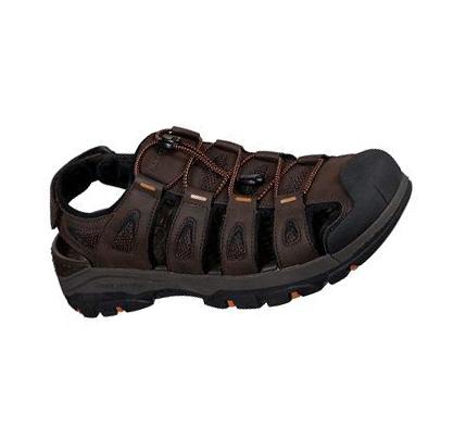 Férfi Skechers Relaxed Fit: Tresmen - Outseen Szandál Csokoládé | HU6108A