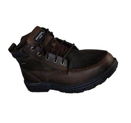 Férfi Skechers Relaxed Fit: Vicksburk - Gentain WP Munkacipő Barna | HU4886A