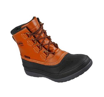 Férfi Skechers Relaxed Fit: Wealer Muck - Morrow Csizma Narancssárga | HUA8934