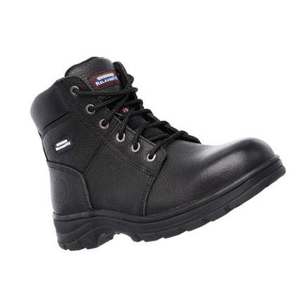 Férfi Skechers Relaxed Fit - Workshire ST Munkacipő Fekete | HU58613