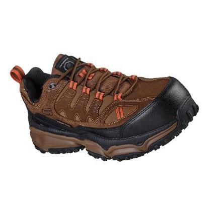 Férfi Skechers Rugged Alpine Comp Toe Munkacipő Barna | HU40114