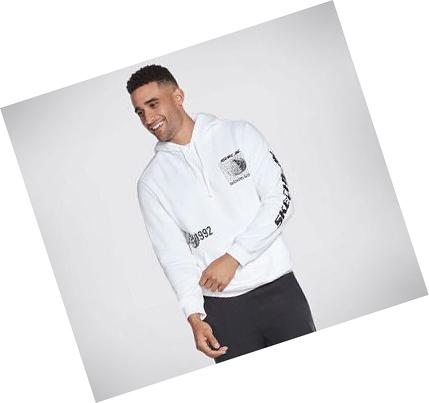Férfi Skechers SKX Global Kapucnis Pulóver Fehér | HUA912A