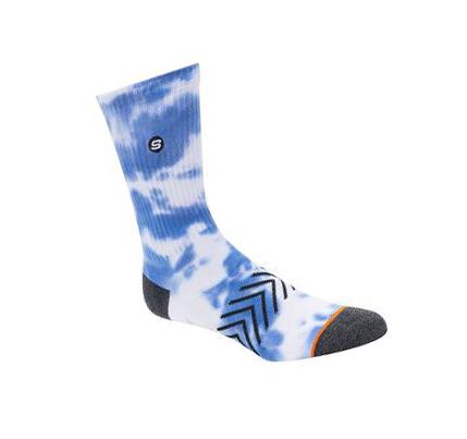 Férfi Skechers Skechers 1 Pack Tie Dye Crew Zokni Kék | HUI6753