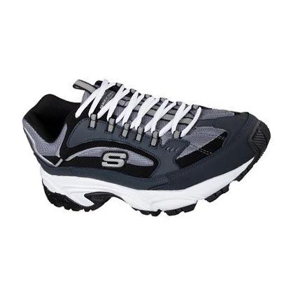Férfi Skechers Stamina - Cutback Tornacipő Sötétkék Fekete | HU39893