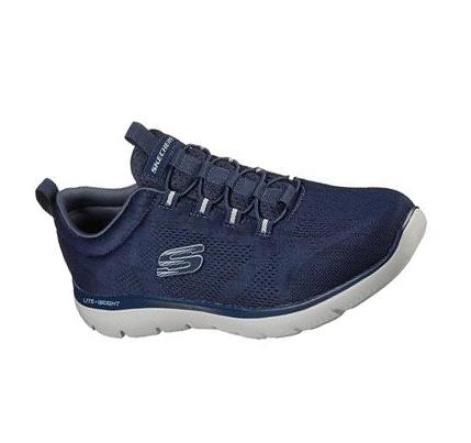 Férfi Skechers Summits - Louvin Slip Ons Sötétkék | HU4307D