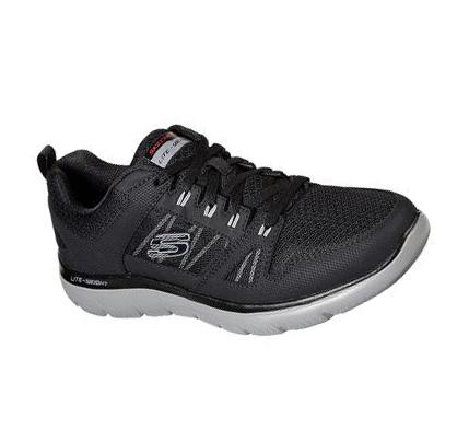 Férfi Skechers Summits - New World Edzőcipő Fekete Szürke | HU4325X