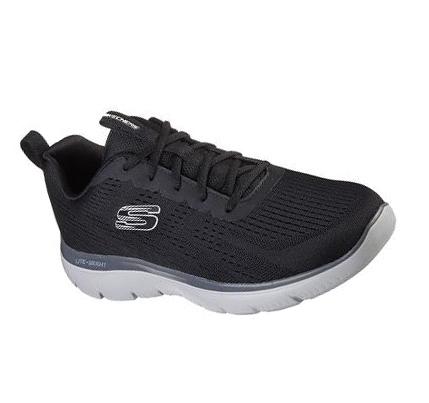 Férfi Skechers Summits - Torre Edzőcipő Fekete Szürke | HU4339D