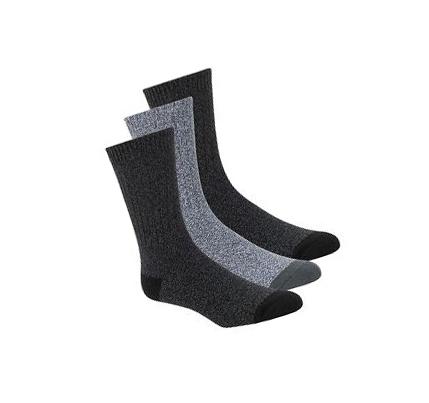Férfi Skechers Super Soft Boot Crew - 3 Pack Zokni Fekete Szürke | HUA225B
