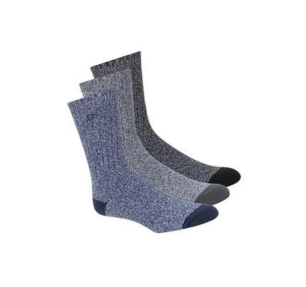 Férfi Skechers Super Soft Boot Crew - 3 Pack Zokni Sötétkék Szürke | HUA2370