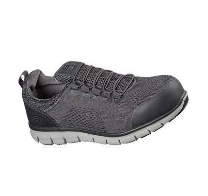 Férfi Skechers Synergy - Omat Alloy Toe Munkacipő Szürke | HU5661E