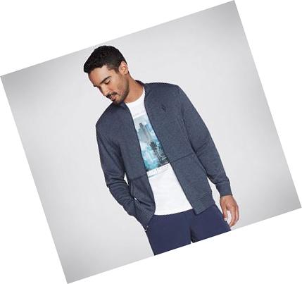 Férfi Skechers The Hoodless Hoodie GOwalk Everywhere Kabát Sötétkék | HUA812W