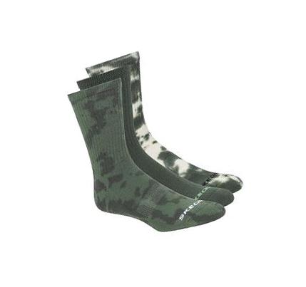 Férfi Skechers Tie-Dye Crew - 3 Pack Zokni Zöld | HUA100R