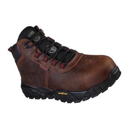 Férfi Skechers Treadix - Trental Munkacipő Barna | HU4486L