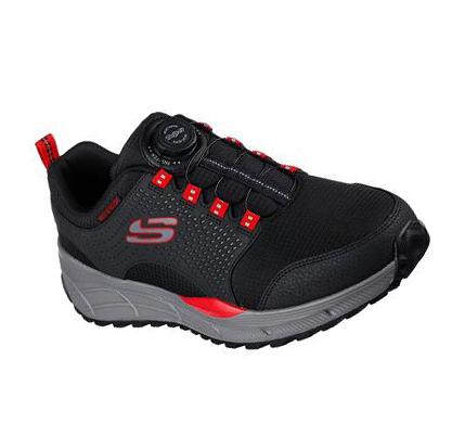 Férfi Skechers Twist Fit: Equalizer 4.0 - Ibeck Túracipő Fekete Piros | HU40830