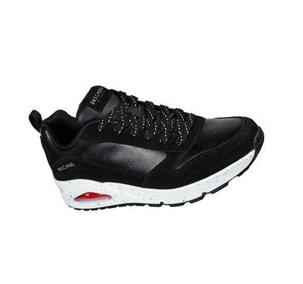 Férfi Skechers Uno - Draw 2 Tornacipő Fekete Fehér | HU4114L
