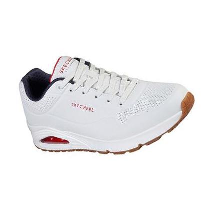 Férfi Skechers Uno - Stand On Air Tornacipő Fehér Sötétkék | HU4137P