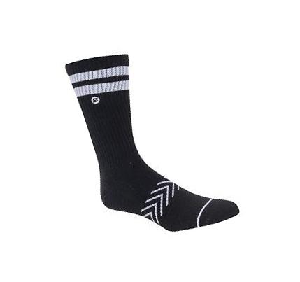 Férfi Skechers Varsity Crew - 1 Pair Zokni Fekete | HUI750L