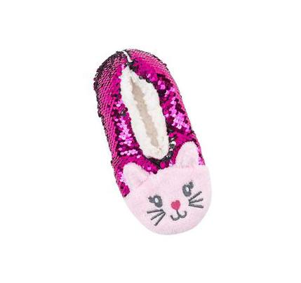 Lány Skechers 1 Pack Cat Flip Papucs Zokni Rózsaszín | HUA8453