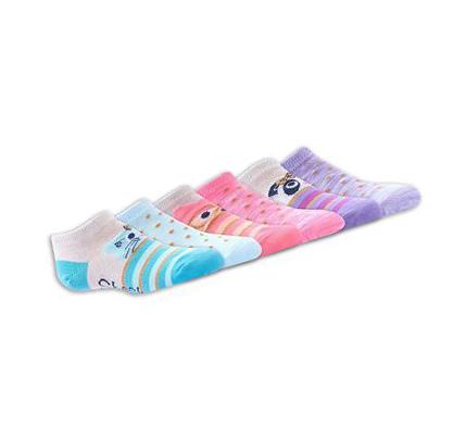 Lány Skechers 6 Pack Low Cut Critter Zokni Színes | HUA645E