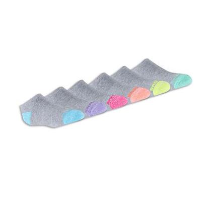 Lány Skechers 6 Pack Low Cut Gyalogló Zokni Szürke | HUA770L