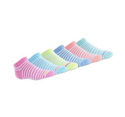 Lány Skechers 6 Pack Low Cut Stripey Zokni Színes | HUA620R