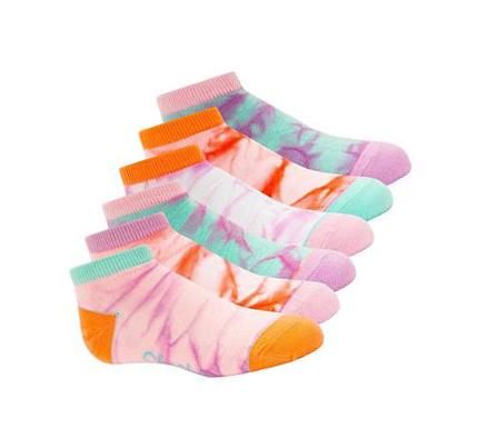 Lány Skechers 6 Pack Pastel Tie Dye Zokni Színes | HUA495Q