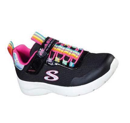 Lány Skechers Dynamight 2.0 - Rockin' Rainbow Tornacipő Fekete Színes | HU7470L