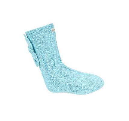 Lány Skechers GO LOUNGE Crew Bow - 1 Pack Zokni Kék | HUA9454