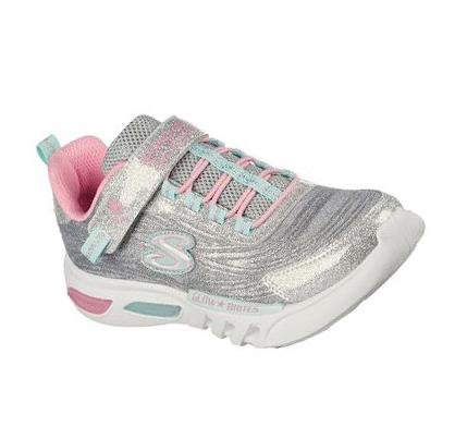 Lány Skechers Glow-Brites - Dazzle Force Tornacipő Világos Szürke | HU7145G